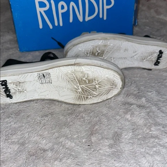 RIPNDIP Black and White High-Top Sneakers Size 6 - Picture 4 of 6